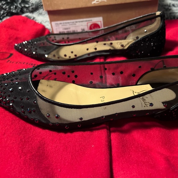 Authentic Christian Louboutin Follis Strass Black - Picture 6 of 10